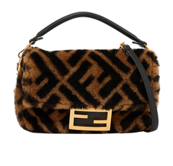 Zucca Baguette, Shearling/Leather, Brown, 10429, S/DB, 2*